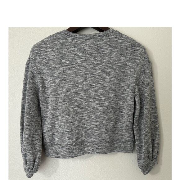 Madewell Textured Crew Neck Sweatshirt Heather Coal Size Small - Picture 6 of 7